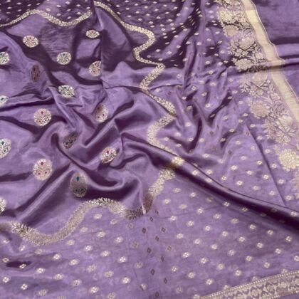 KashiFab Soft dupion silk sarees online - Banaras / Varanasi silk saree - view 2