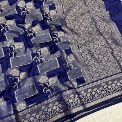 KashiFab Soft Mulberry tissue rangkaat sarees online - Banaras / Varanasi silk saree