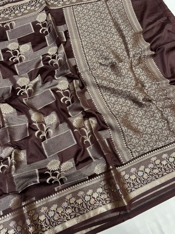 KashiFab Soft Mulberry tissue rangkaat sarees online - Banaras / Varanasi silk saree - view 2