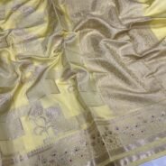 KashiFab Soft Mulberry tissue rangkaat sarees online - Banaras / Varanasi silk saree - view 5
