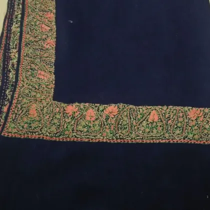 KashiFab soft weave stole Charcoal floral weave online - KF scarf SC43