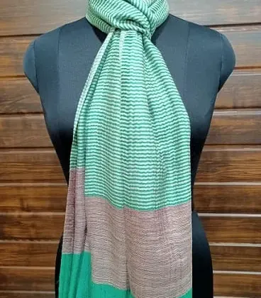 KashiFab soft weave stole Charcoal jamawar paisley online - KF scarf SC22