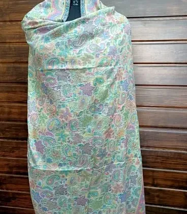 KashiFab soft weave stole Grey floral weave online - KF scarf SC12