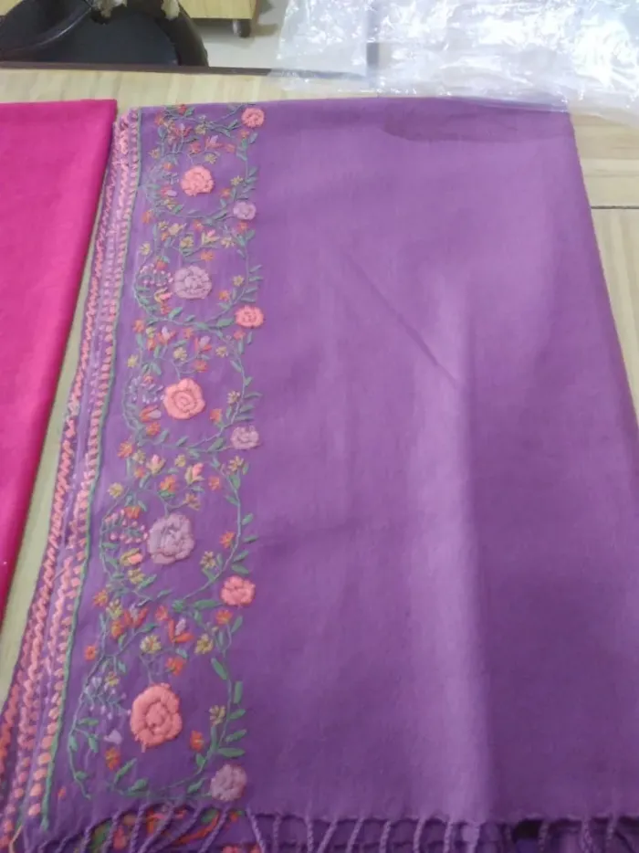 KashiFab soft weave stole Magenta jamawar paisley online - KF scarf SC47