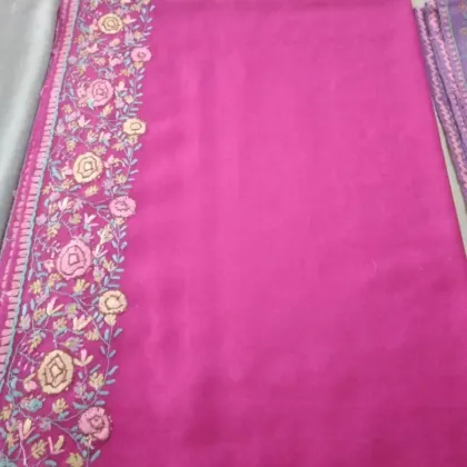 KashiFab soft weave stole Magenta jamawar paisley online - KF scarf SC59