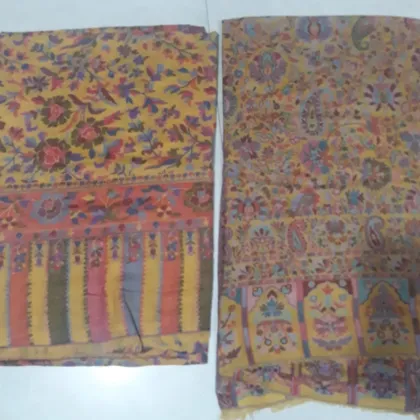 KashiFab soft weave stole Rust floral weave online - KF scarf SC34
