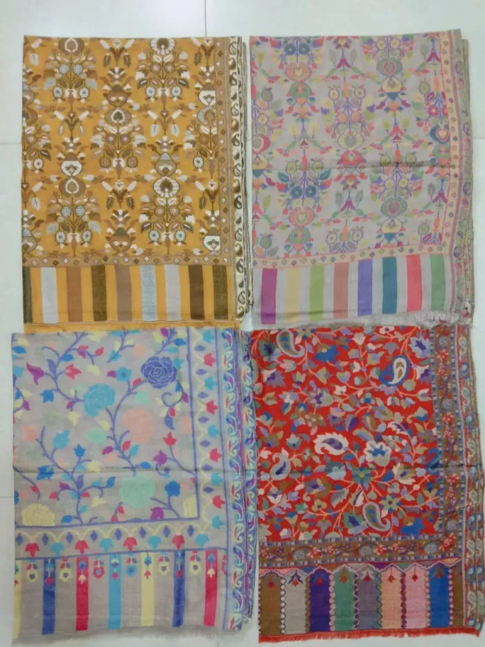 KashiFab soft weave stole Rust floral weave online - KF scarf SC55
