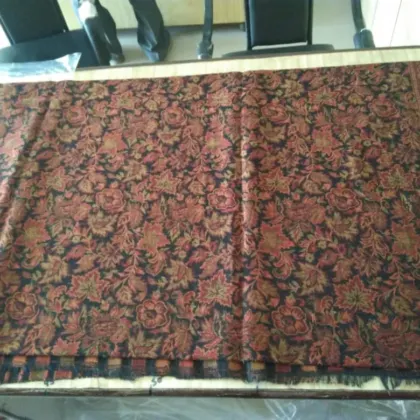 KashiFab soft weave stole Rust floral weave online - KF scarf SC60