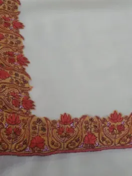 KashiFab soft weave stole Rust floral weave online - KF scarf SC62