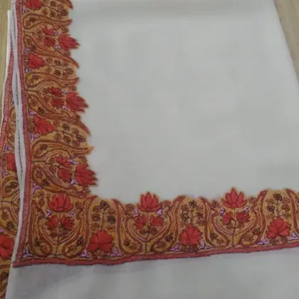 KashiFab soft weave stole Rust floral weave online - KF scarf SC62