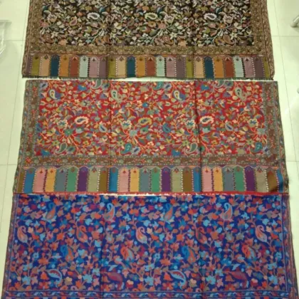 KashiFab soft weave stole Rust jamawar paisley online - KF scarf SC54