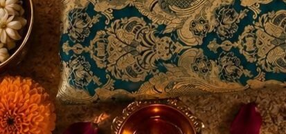 KashiFab Tehra Brocade Green colour option KashiFab Tehra Brocade Green colour option