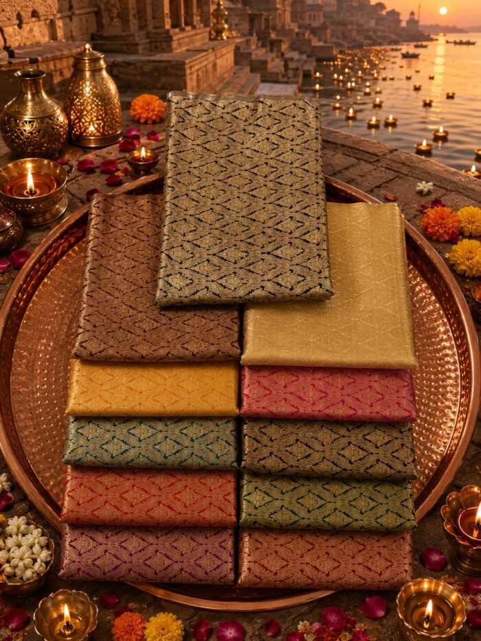 KashiFab Tehra Brocade KashiFab Tehra Brocade online - authentic Varanasi weave