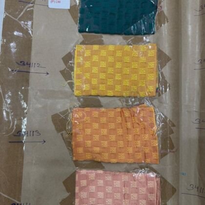 KashiFab silk jacquard fabric yardage - Banarasi silk fabric design wholesale