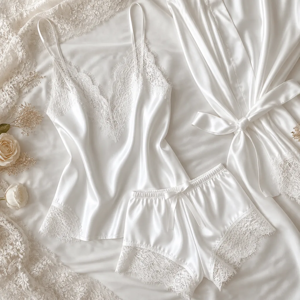 KashiFab bridal silk sleepwear for British wedding brands