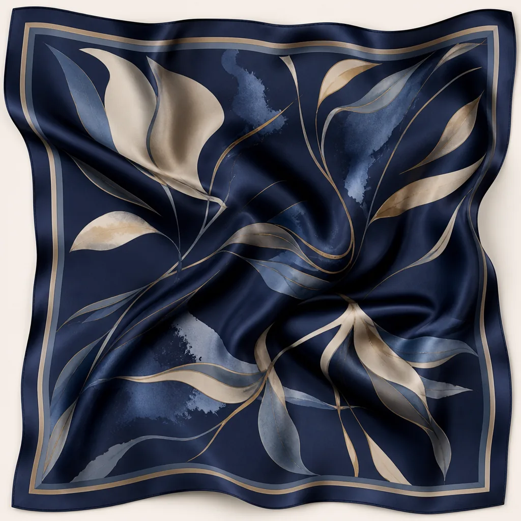 KashiFab foulard-style silk scarf fabric for French brands