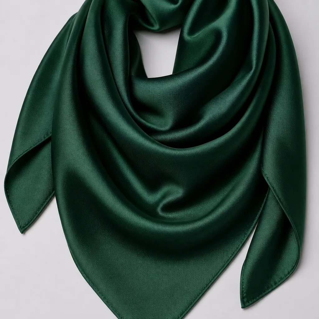 KashiFab finished silk twill scarf drape