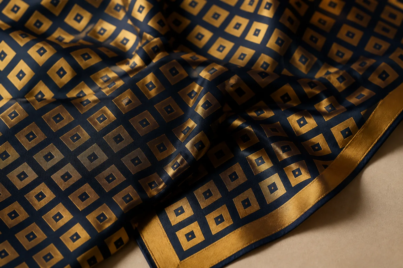KashiFab custom printed silk pocket square fabric for British menswear brands