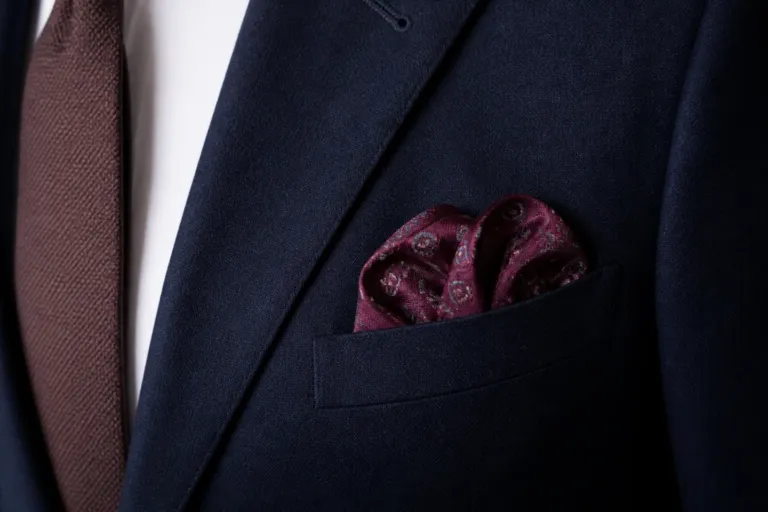 KashiFab Silk Pocket Square Fabric Supplier for British Menswear Brands - Banaras silk fabric online