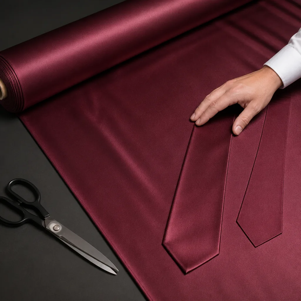 KashiFab silk tie fabric hand for British production