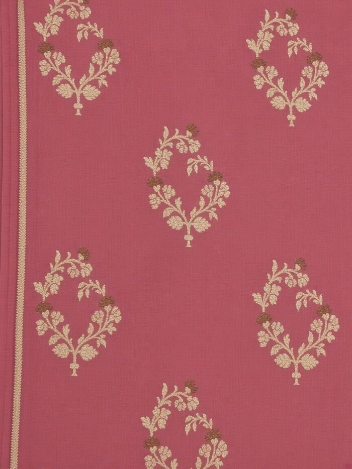 Dusty Rose Cotton Sattan Brocade Blouse Fabric - CHO 1174 KashiFab Dusty Rose Cotton Sattan Brocade Blouse Fabric - CHO 1174