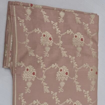 KashiFab Dusty Rose Cotton Sattan Brocade Blouse Fabric - CHO 1176