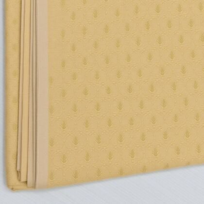 KashiFab Cream Poly Staple Zari Buti Blouse Fabric - CHO 1181