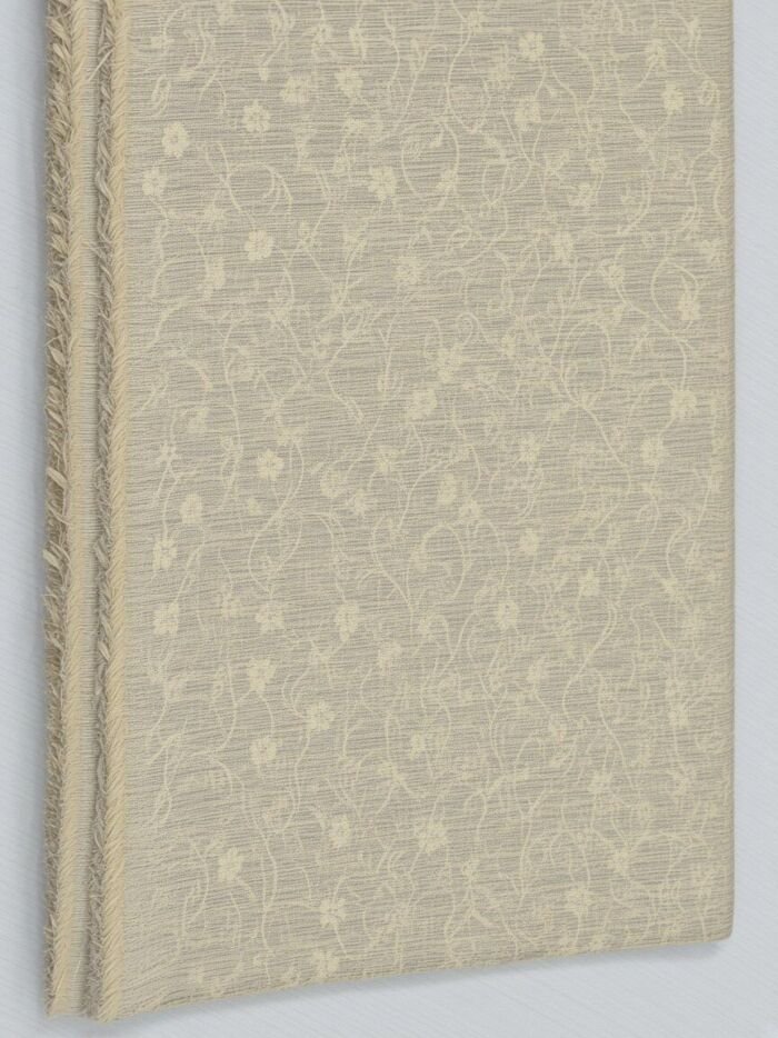 KashiFab Cream Fancy Jaicot Blouse Fabric - CHO 21853
