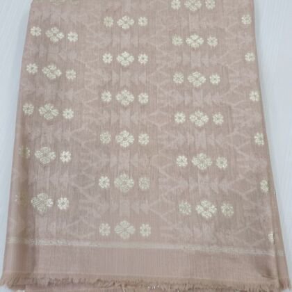 KashiFab Pale Peach Cotton Zari Buti Blouse Fabric - CHO 22604
