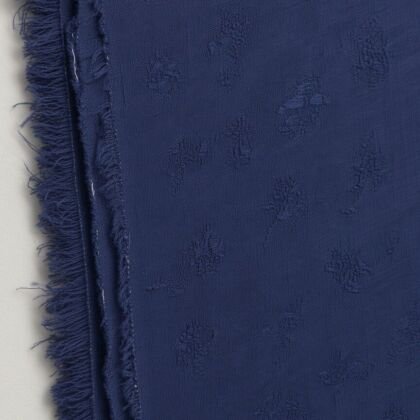 KashiFab Navy Fancy Nylon Jacquard Blouse Fabric - CHO 22889