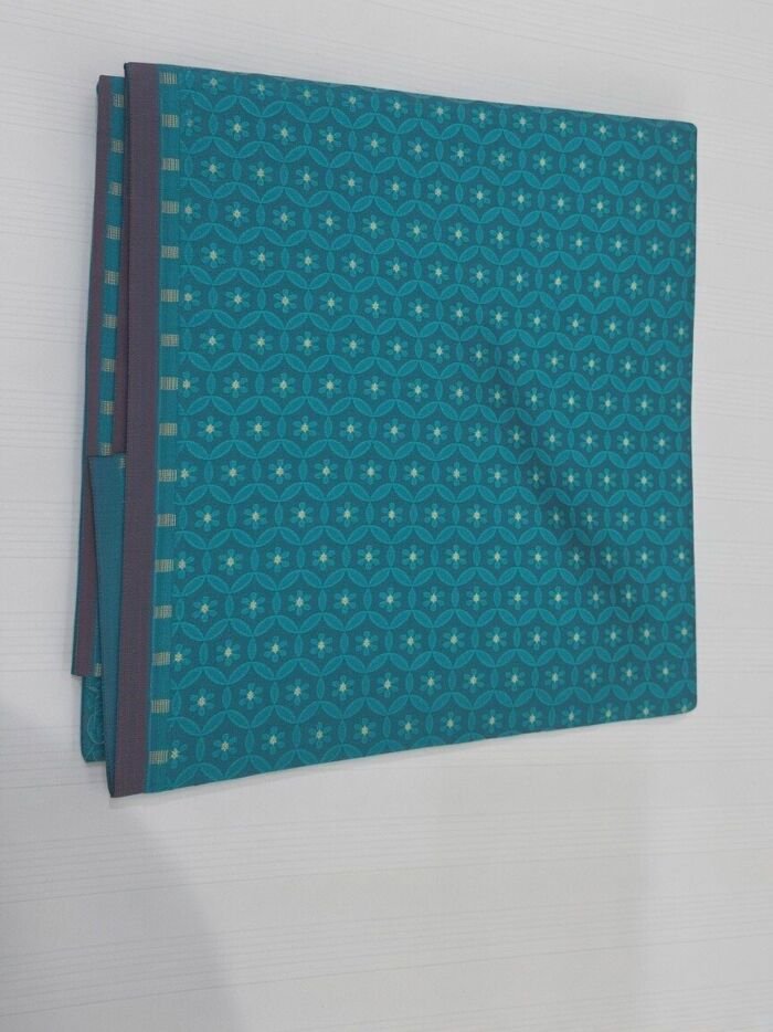 KashiFab Teal Resham Staple Meena Brocade Blouse Fabric - CHO 24448