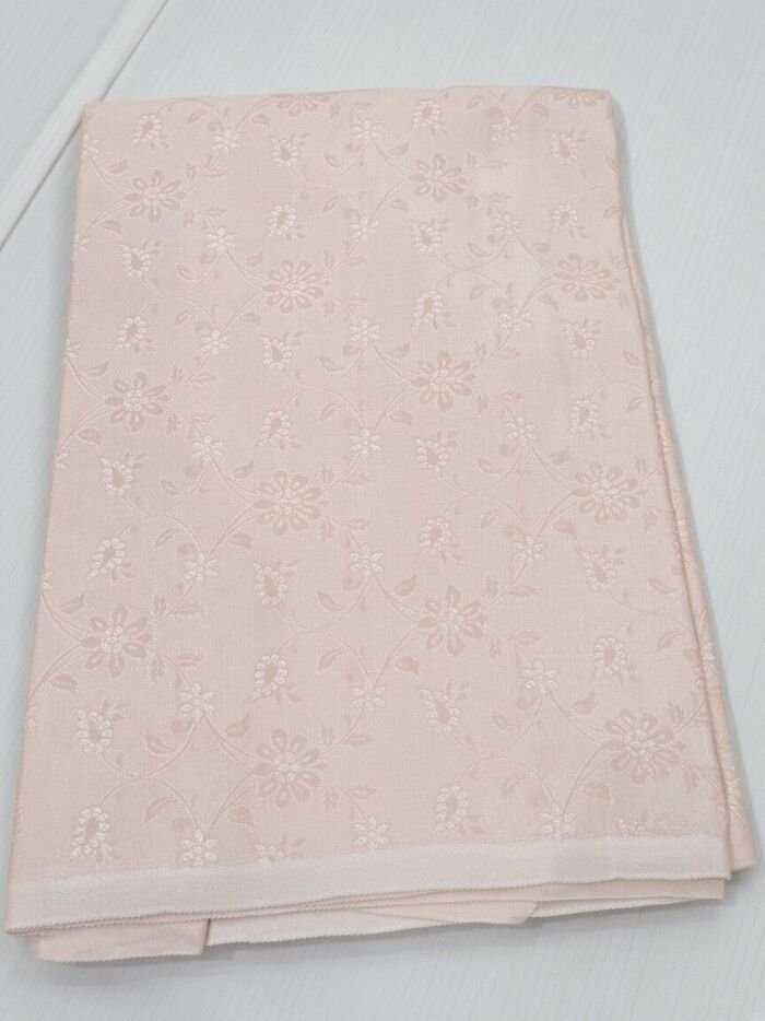 Pale Peach Sartan Cotton Brocade Blouse Fabric - CHO 31117 KashiFab Pale Peach Sartan Cotton Brocade Blouse Fabric - CHO 31117