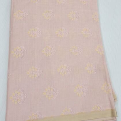 KashiFab Dusty Rose Resham Spun Meena Buti Blouse Fabric - CHO 36833