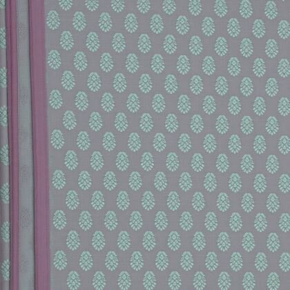KashiFab Grey Resham Staple Jaicot Blouse Fabric - CHO 40292