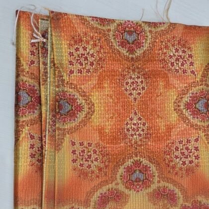 KashiFab Orange Digital Print Blouse Fabric - CHO 416