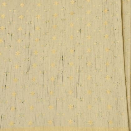 KashiFab Cream Poly Dupion Jacquard Blouse Fabric - CHO 44381