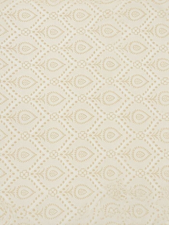Ivory Sartan Brocade Blouse Fabric - CHO 54135 KashiFab Ivory Sartan Brocade Blouse Fabric - CHO 54135