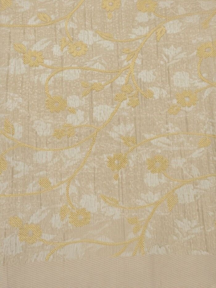 Champagne Fancy Rapier Jacquard Blouse Fabric - CHO 641 KashiFab Champagne Fancy Rapier Jacquard Blouse Fabric - CHO 641