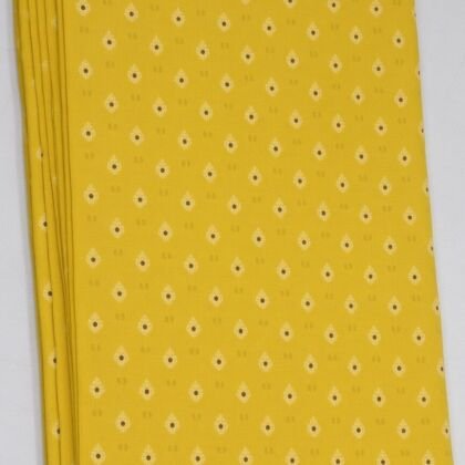 KashiFab Mustard Roman Silky Brocade Blouse Fabric - CHO 80097