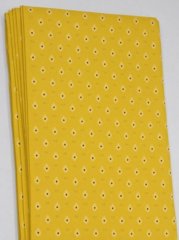 Mustard Roman Silky Brocade Blouse Fabric - CHO 80097 KashiFab Mustard Roman Silky Brocade Blouse Fabric - CHO 80097