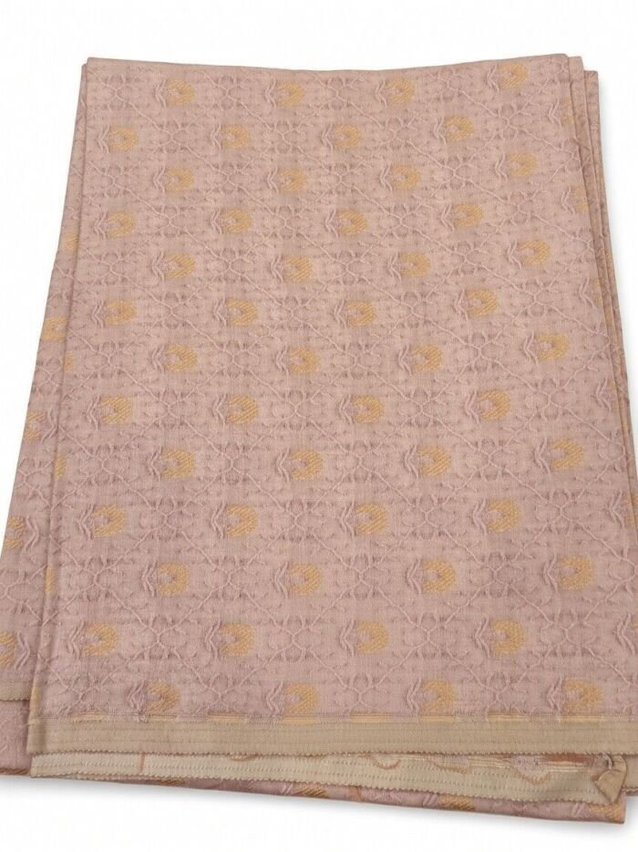 Dusty Rose Resham Staple Meena Brocade Blouse Fabric - CHO 8336 KashiFab Dusty Rose Resham Staple Meena Brocade Blouse Fabric - CHO 8336