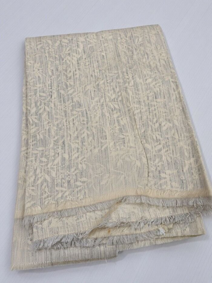 Cream Fancy Jaicot Blouse Fabric - CHO 847 KashiFab Cream Fancy Jaicot Blouse Fabric - CHO 847
