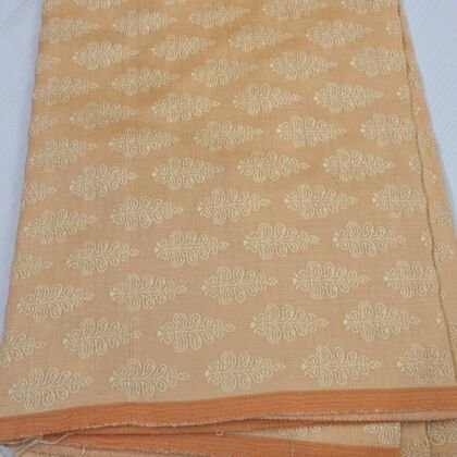 KashiFab Peach Resham Staple Jaicot Blouse Fabric - CHO 8712