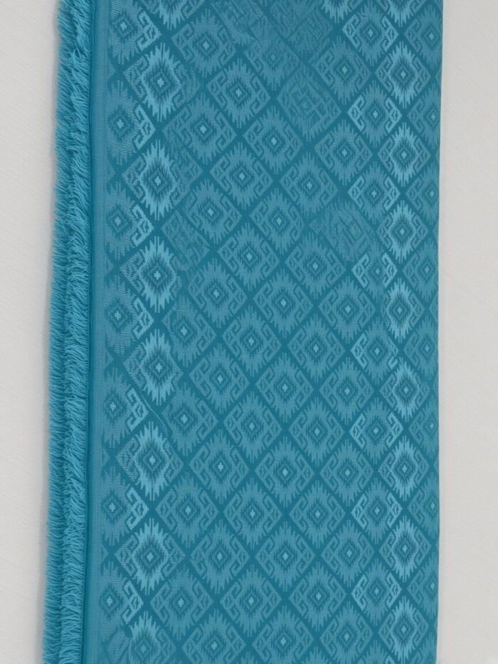 KashiFab Teal Fancy Jacquard Blouse Fabric - CHO 907