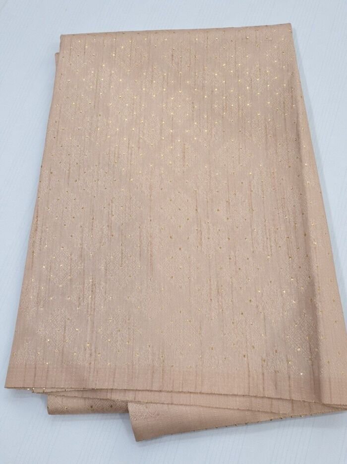 KashiFab Peach Gold Dot Lattice Blouse Fabric - CHO L80