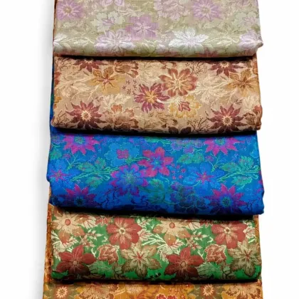 KashiFab Multi Colour Floral Jaal Banarasi Brocade Fabric - Banarasi brocade fabric Varanasi wholesale export