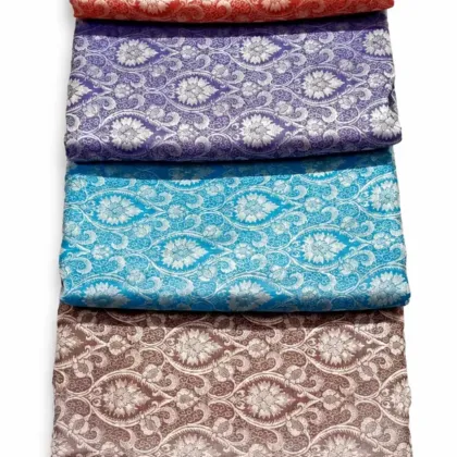 KashiFab Geometric Buti Banarasi Brocade Fabric - Banarasi brocade fabric Varanasi wholesale export