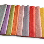 KashiFab Rainbow Pastel Mini Floral Banarasi Brocade Fabric - Banarasi brocade fabric Varanasi wholesale export