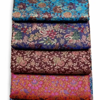 KashiFab Dense Floral Jaal Banarasi Brocade Fabric - Banarasi brocade fabric Varanasi wholesale export
