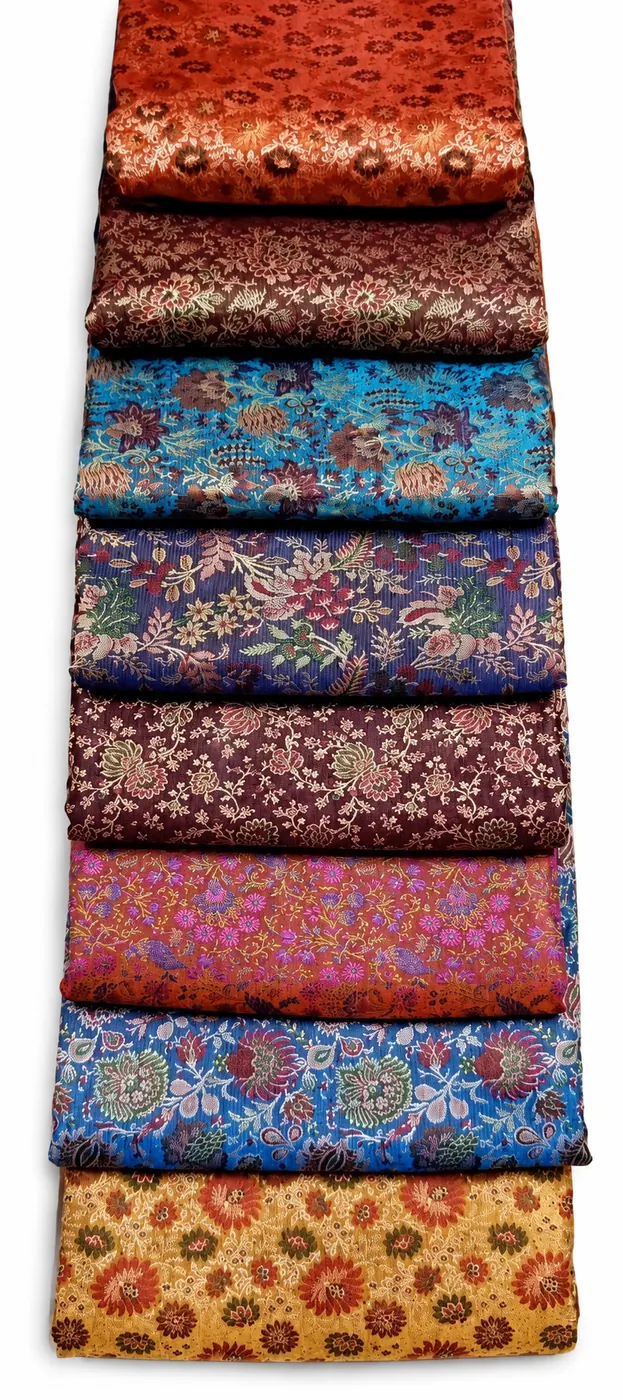KashiFab Dense Floral Jaal Banarasi Brocade Fabric KashiFab Dense Floral Jaal Banarasi Brocade Fabric - Banarasi brocade fabric Varanasi wholesale export